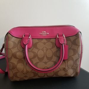 COACH MINI BENNETT SATCHEL IN SIGNATURE PR…